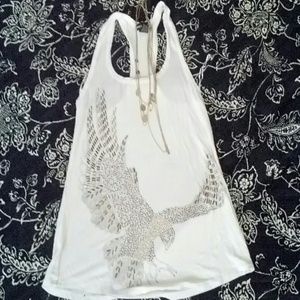 White razor back tank