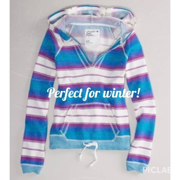 American Eagle Outfitters Sweaters - American Eagle Baja Striped Hoodie!