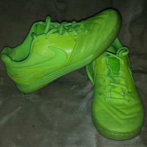 Neon Nike indoor shoes! Kids size 4 or women's 5.5