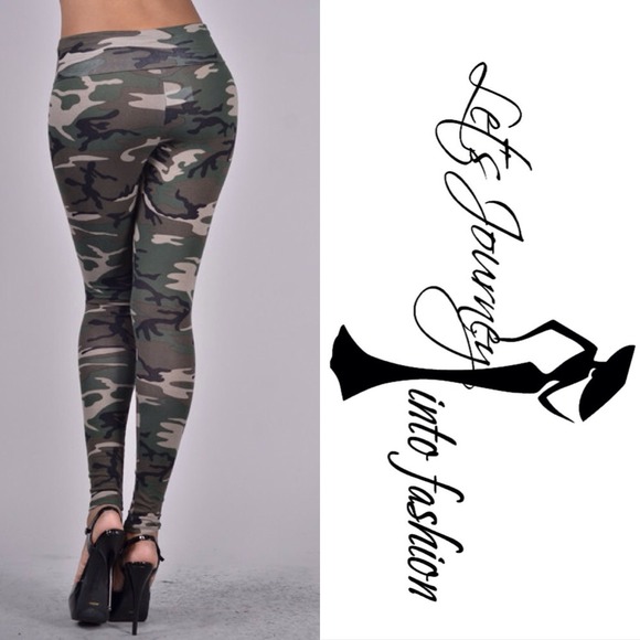 High Waist Army Leggings - Picture 2 of 2
