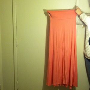 Peach Maxi Skirt
