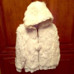 Wilson's White Rabbit Fur coat