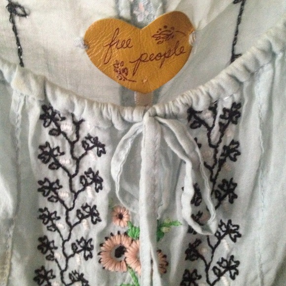 Blue free people tank top - Picture 4 of 4