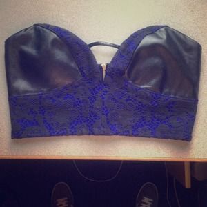 Nasty Gal Midnight Lace Bustier