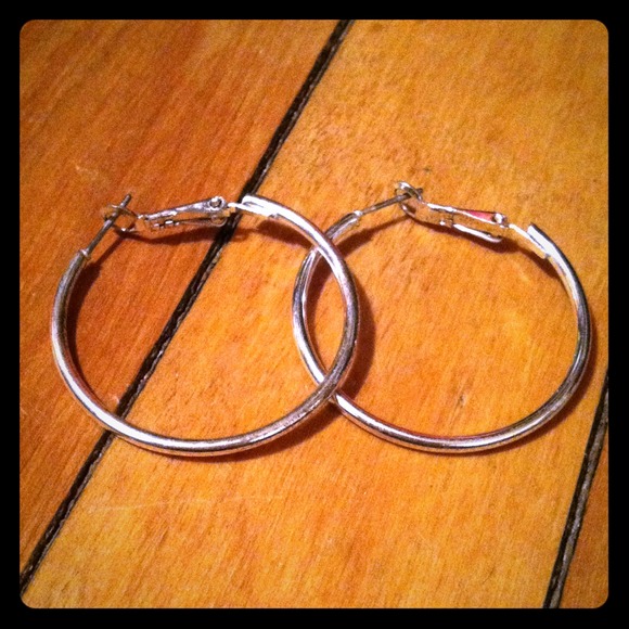 Sterling silver hoop earrings