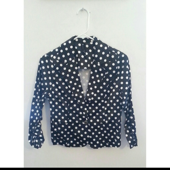 Polka dot blazer