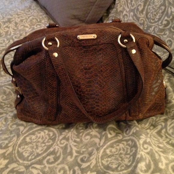 Reserved...Micheal Kors brown python handbag