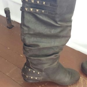 Brown Studded boots !!