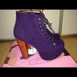 Jeffrey Campbell Purple Suede Lita