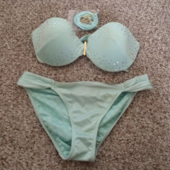 Aqua blue Victoria's Secret swim suit