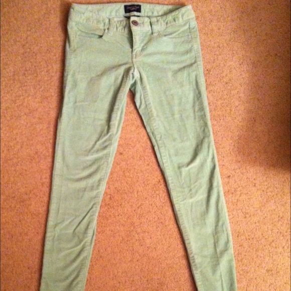AE Corduroy Mint Jeggings
