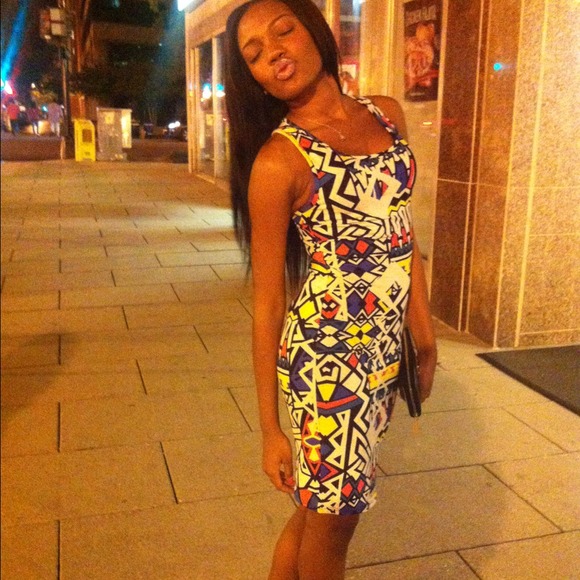 Aztec print dress