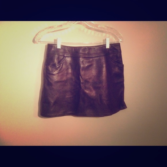 Black Leather Mini