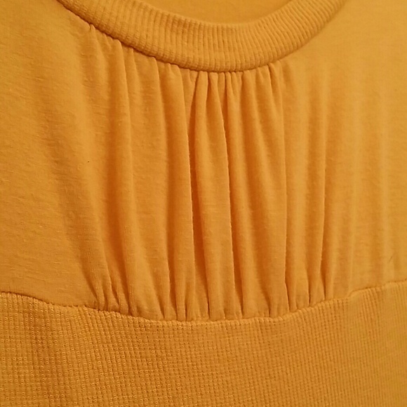 MOM Mustard Colored Cap Sleeve Blouse - Picture 2 of 2