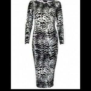 Midi zebra print dress