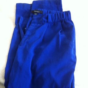 Blue silky pants