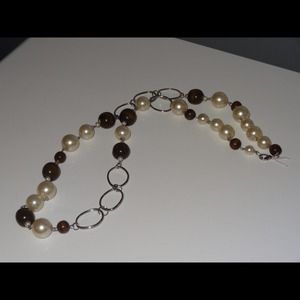 No Longer Available Pearl & Brown Necklace