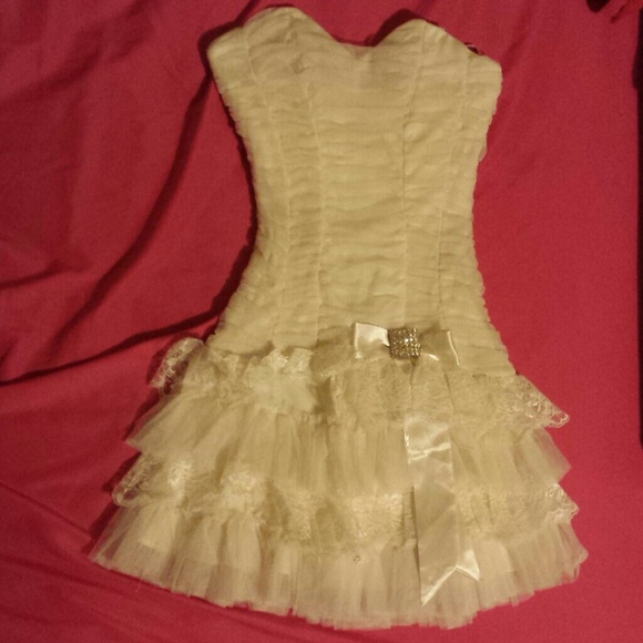 Off white formal dress.