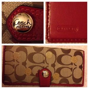 Coach checkbook/cc holder wallet