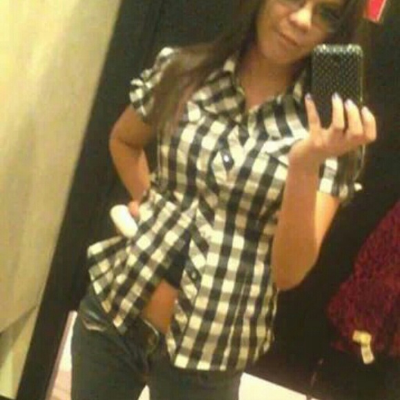 Black and white and black and red checked shirt - Picture 1 of 1