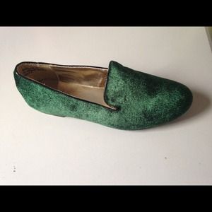 Green Velvet Loafers