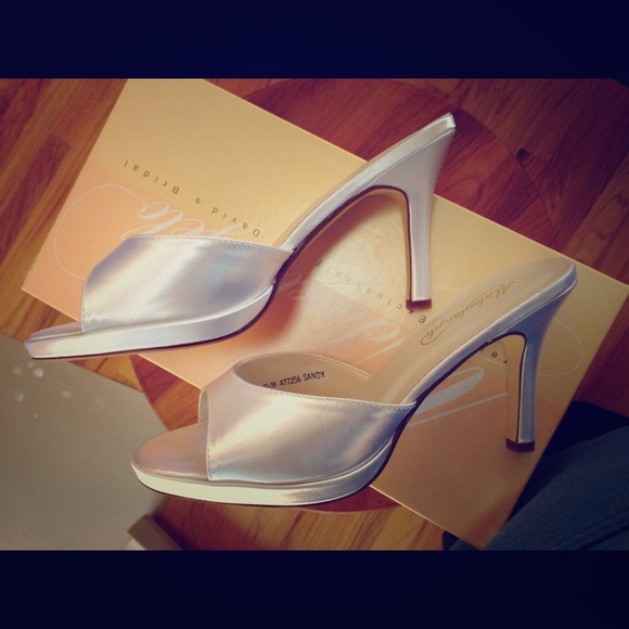 Bright White Formal Peeptoe Heels