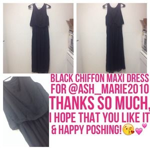 Black Chiffon Maxi Dress For @ash_marie2010💕