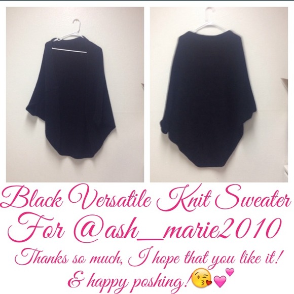 Black Versatile Knit Sweater For @ash_marie2010💕