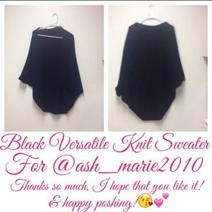 Black Versatile Knit Sweater For @ash_marie2010💕
