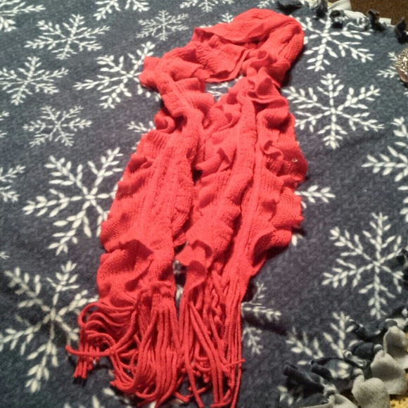 Soft red scarf