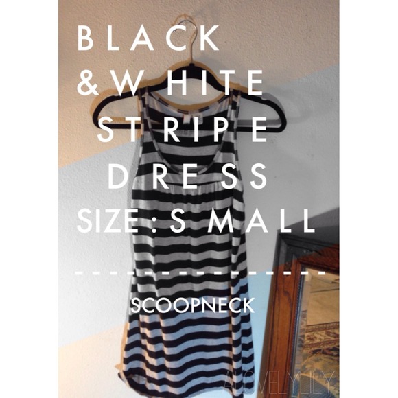 Black&Grey Horizontal Stripe Dress