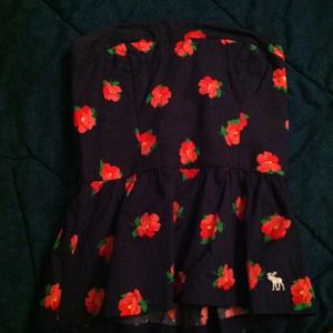 Floral Strapless A&F Top