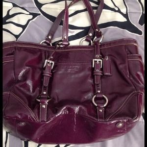 Coach handbag color plum