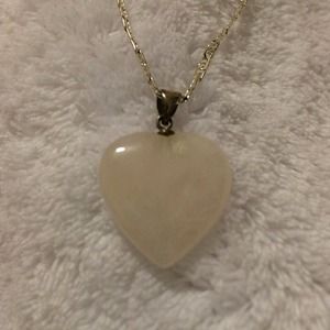 "NEW" Pink Stone Pendant and Necklace