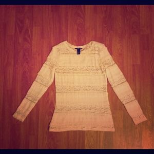 Super Cute HM Lace Long Sleeve Shirt.