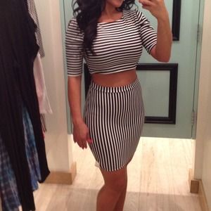 Striped two price dress