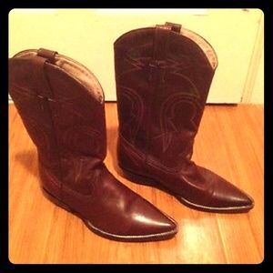 Vintage Leather Cowboy Boots
