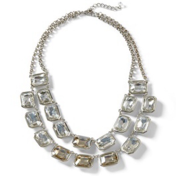 White House Black Market ombré champagne necklace