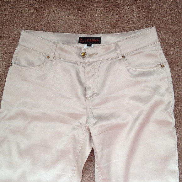 Skinny cream shimmering pant - Picture 3 of 3