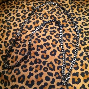 Dark silver necklace