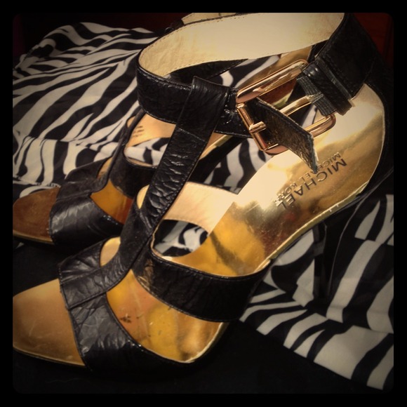 Michael Kors black heel sandals