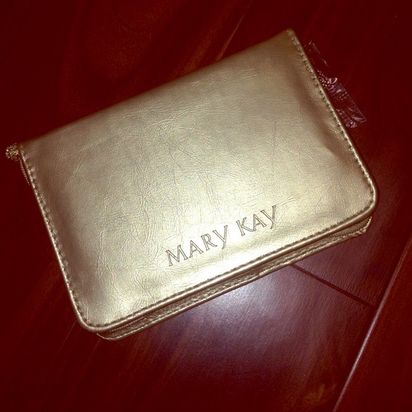 Mary Kay gold clutch with lip gloss sample
