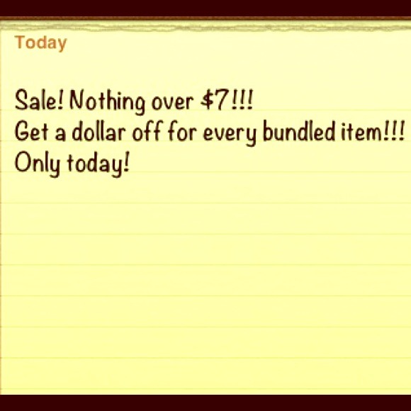 Sale! Everything Under $7!!! Ends today!
