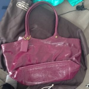 Coach patent leather handbag