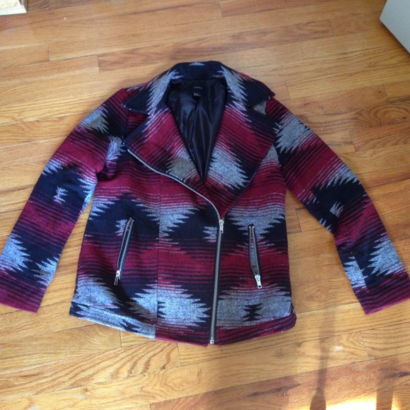 Moto Style Navaho Print Jacket