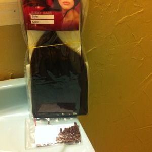 REDUCED 😻50g Remy, human hair extensions, brown.