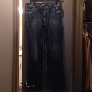 Silver Bootcut jeans. suki surplus