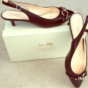 Coach kitten sling backs size 7.5