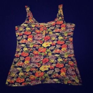Colorful floral tank top