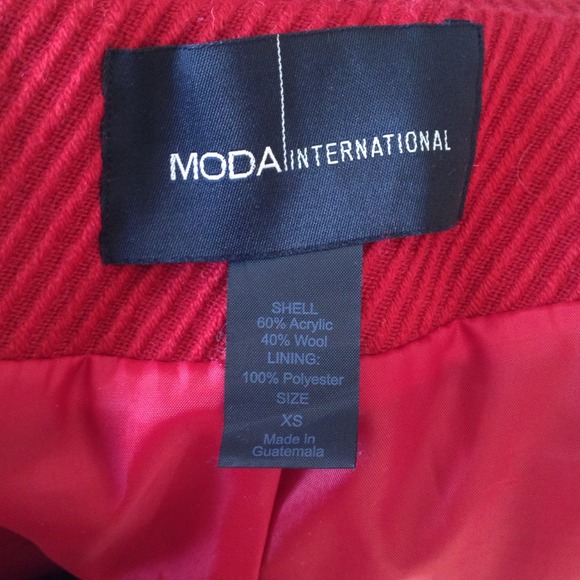 SOLD *** Moda XS Red Waist Peacoat Victoria Secret - Picture 3 of 3